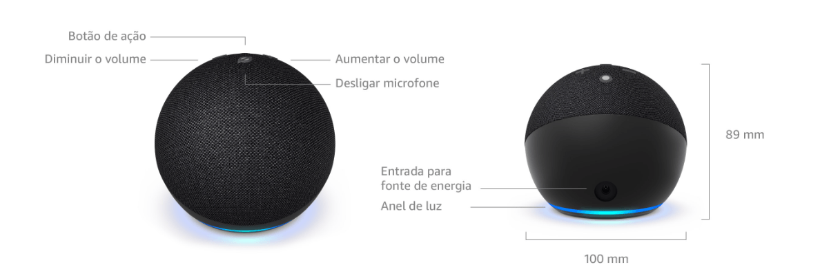 Amazon Echo Dot 5ª Geração, Smart Speaker, com Alexa, Preto